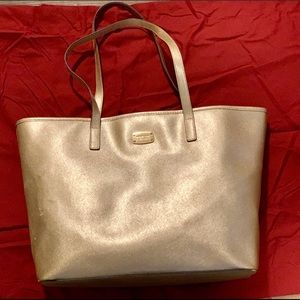Gold Michael Korda Tote